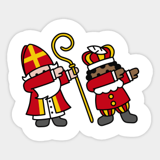 Sinterklaas en Zwarte Piet - Roetpiet Dab dabbing Sticker